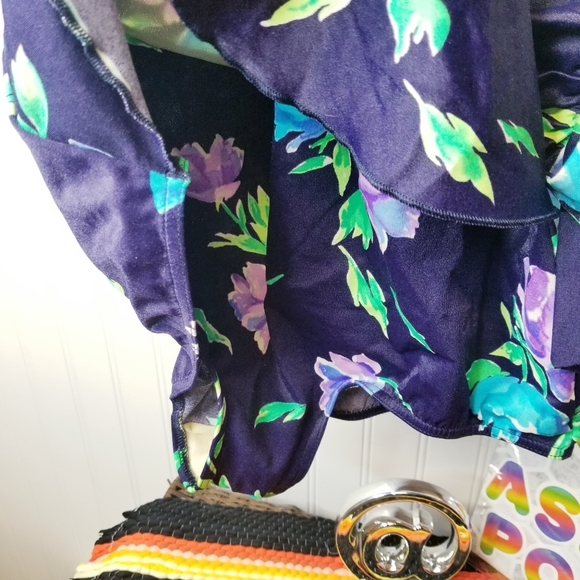 Vintage Floral One Piece Dress Swimsuit Size 18 - Picture 3 of 5